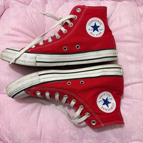Chuck Taylor all StarConverse Red High-Top Sneakers SZ 9 - Picture 2 of 6